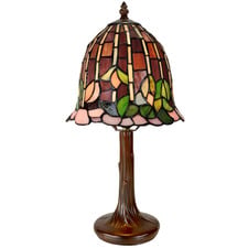 Lotus Tiffany-Style Mini Table Lamp