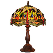 Gem Dragonfly Tiffany-Style Bedside Lamp