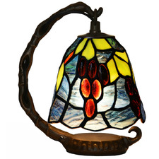 Grape Tiffany-Style Small Table Lamp