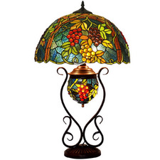 72cm Traditional Grape Tiffany-Style Table Lamp