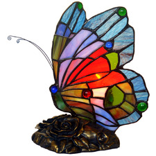 Stunning Butterfly Tiffany-Style Table Lamp