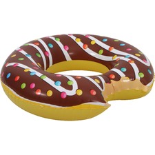 Chocolate Bitten Glazed Doughnut Pool Float