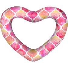 Giant Heart Moroccan Tile Inflatable Swim Ring