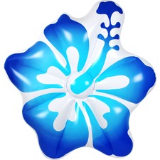 Blue & White Hibiscus Pool Float