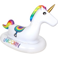 Rainbow Inflatable Rocking Unicorn
