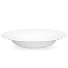 Cher Blanc 24cm Porcelain Rimmed Soup Bowls (Set of 4)