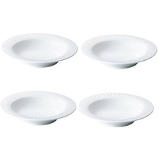 White Conifere Porcelain Pasta Bowls (Set of 4)