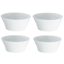 White Conifere Porcelain Cereal Bowls (Set of 4)