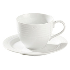 Arctic White Porcelain Espresso Cup & Saucer Set (Set of 4)