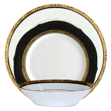 12 Piece Noritake Gold Regent Porcelain Dinnerware Set