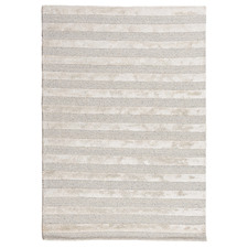 Grey Panama Lines Hand-Tufted Wool & Viscose Rug
