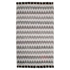 Grey Retreat Flat-Woven Cotton Rug