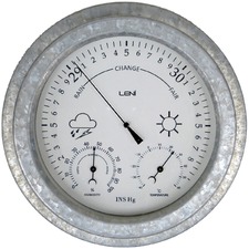 22cm Leni Galvanised Outdoor Barometer