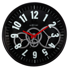 36cm NeXtime Modern Gear Metal Wall Clock