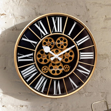 50cm Black & Gold NeXtime William Wall Clock