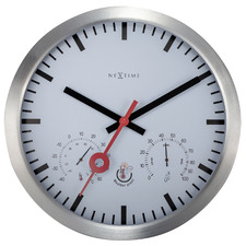 35cm White NeXtime Clematis Outdoor Wall Clock