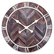 58cm Dark Brown NeXtime Roman Wall Clock