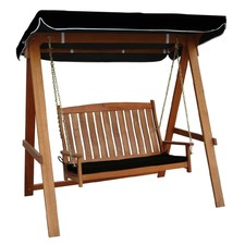 Rivers 2 Seat Hardwood Swing with Canopy and Cushion