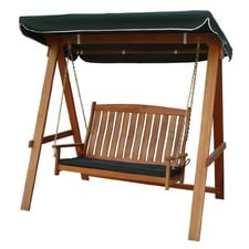 Rivers 2 Seat Hardwood Swing with Canopy & Cushion