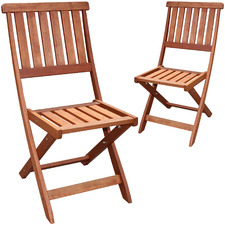 Yarra Shorea Wood Outdoor Folding Chairs (Set of 2)