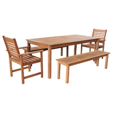 8 Seater 180cm Jasper Shorea Wood Outdoor Dining Set