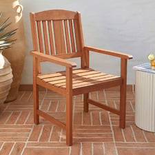 Clyde Shorea Wood Outdoor Dining Chair