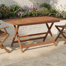 Yarra Shorea Wood Foldable Outdoor Dining Table