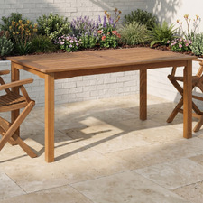 Clyde Shorea Wood Outdoor Dining Table