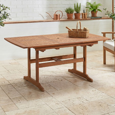 Jasper Shorea Wood Outdoor Extendable Dining Table