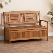 Barossa Shorea Wood Outdoor Storage Bench