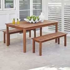 4 Seater 150cm Jasper Shorea Wood Outdoor Dining Set