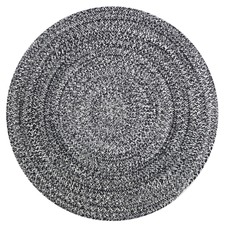 Black & White Merino Round Cotton Rug
