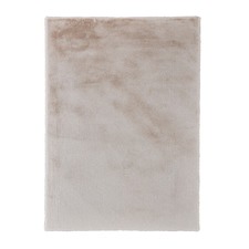 Cream Poly Rectangular Rug