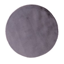 Gunmetal Poly Round Rug