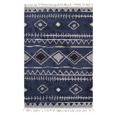 Grey & Navy Algiers Power-Loomed Rug