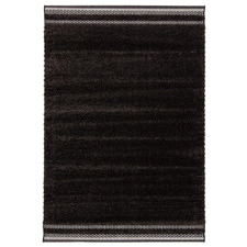 Black Textured Fara Power-Loomed Rug