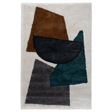 Ochre & Teal Oscar Contemporary Shag Rug