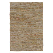 Natural Angus Flat Weave Leather & Cotton Rug