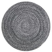 Black & White Dotti Merino Cotton Round Rug