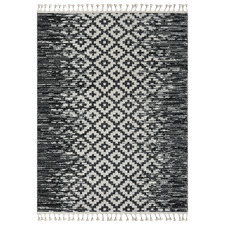 Black Hafida Power-Loomed Rug