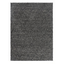 Charcoal Decker Power-Loomed Wool-Blend Rug