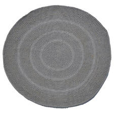 Silver & Grey Welsh Hand-Woven Round Rug
