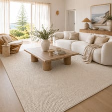 Crownmere Hand-Woven Wool & Cotton Rug