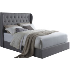 Grey Harlow Winged Gas Lift Storage Bed