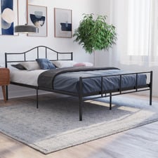 Dark Grey Saber Metal Bed Frame