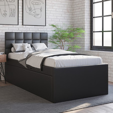 Amalfi Faux Leather King Single Bed with Trundle
