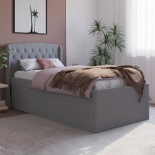 Jordanov Upholstered King Single Bed with Trundle