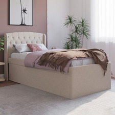 Jordanov Upholstered King Single Bed with Trundle