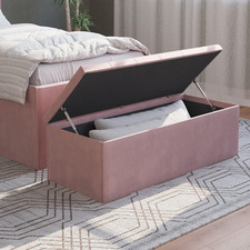 Selina Velvet Storage Ottoman Bench