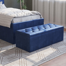 Selina Velvet Storage Ottoman Bench